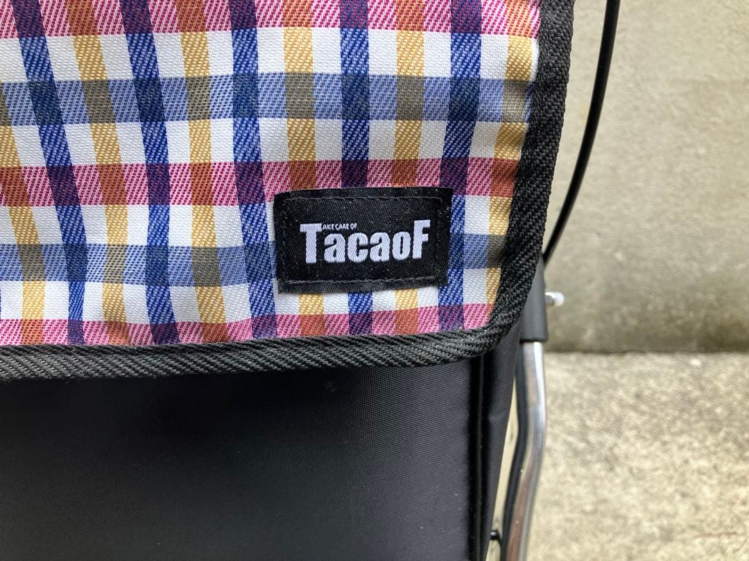 Tcase シルバーカー 折りたたみ式 黒とチェック柄