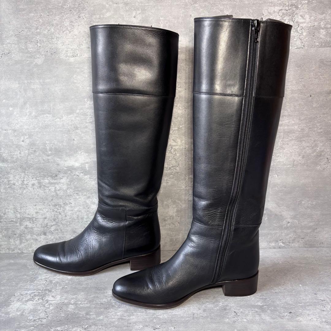 【極美品】UNITED ARROWS ロングブーツ　レザー　裏張り　Vibram