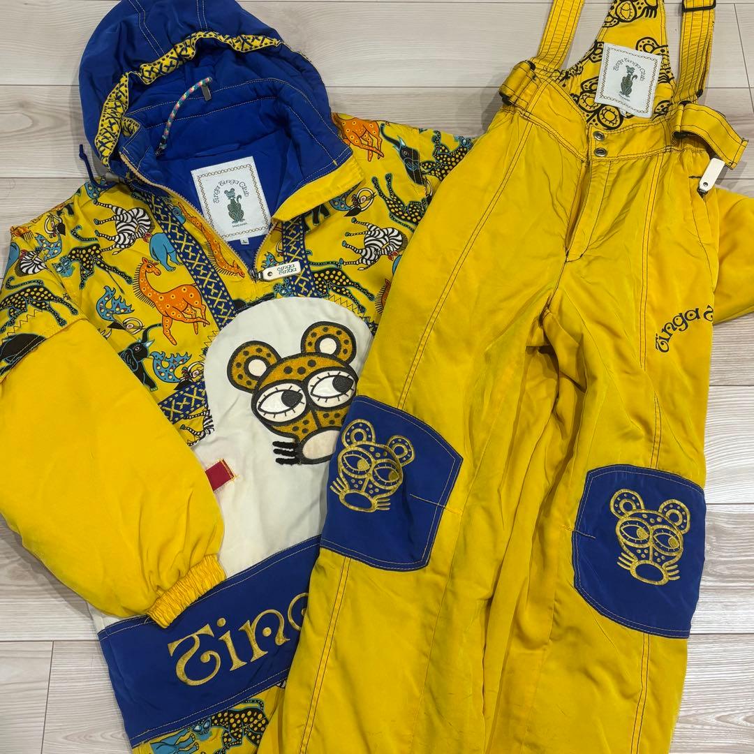 DESCENTE Tinga Tinga柄 ジャケットとオーバーオールセット