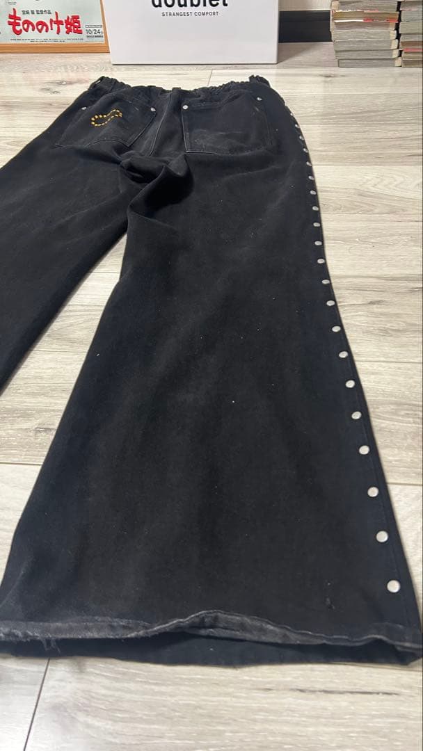 afb フレアパンツBLACK ブーツカット