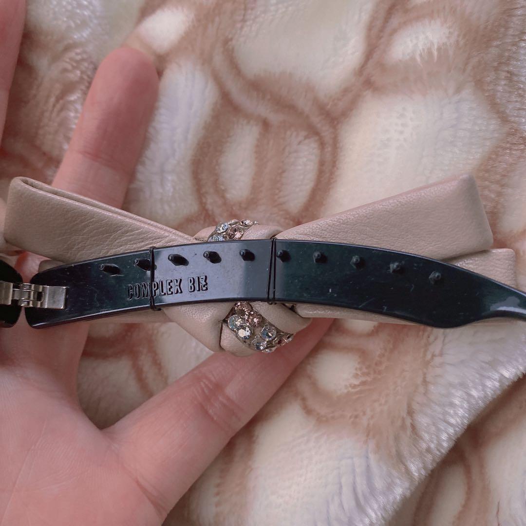 Complex Biz コンプレックスビズ　ビジュー　レザー　スワロフスキー