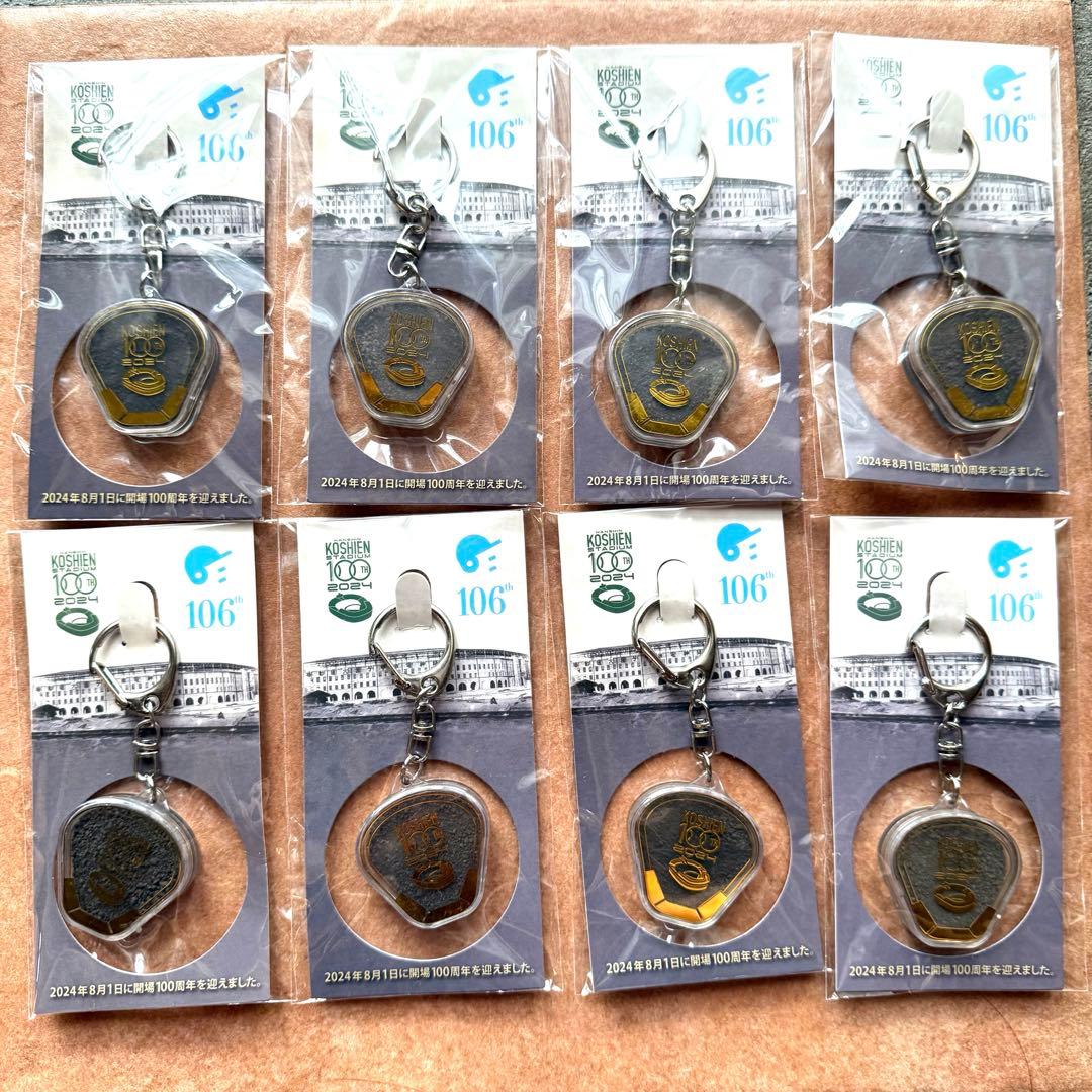 甲子園100回記念キーホルダー(甲子園土入り)