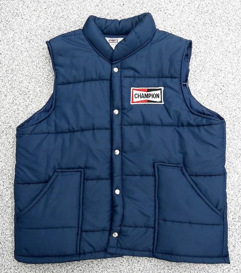 極美品 XL 70s チャンピオン オフィシャル 中綿 レーシング ベスト