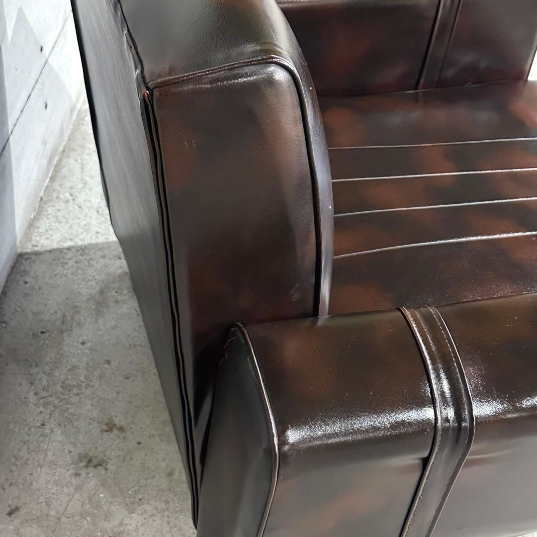 ✦1960年〜1970年✦昭和レトロソファ ヴィンテージ 一人掛け ブラウン合皮