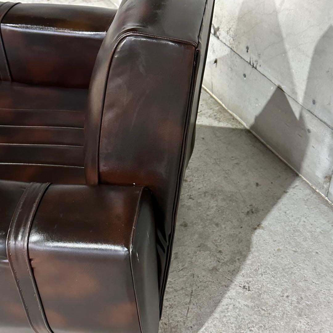 ✦1960年〜1970年✦昭和レトロソファ ヴィンテージ 一人掛け ブラウン合皮