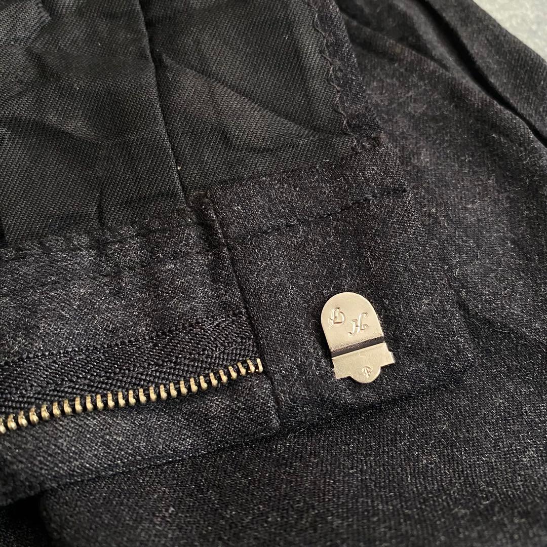 90s ツータックワイドスラックス ダークグレー