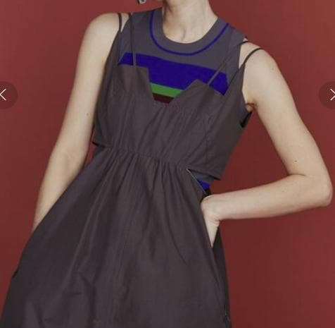 UN3D.　アンスリード　サイドオープンバルーンワンピース　36　グレー