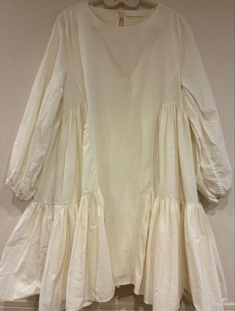 Merlette ティアードドレス　アイボリー　XS