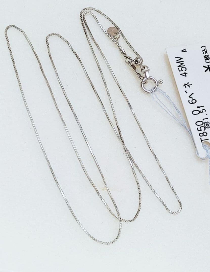 未使用品 pt850 プラチナ ベネチアン ネックレス チェーン