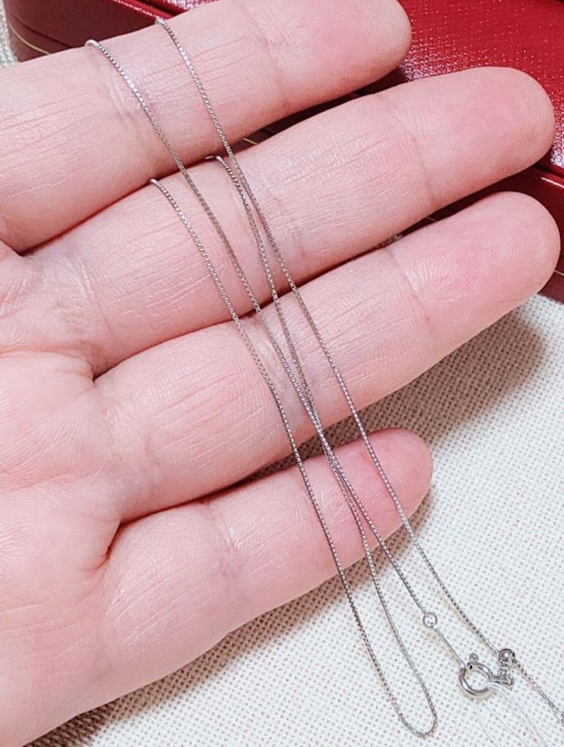 未使用品 pt850 プラチナ ベネチアン ネックレス チェーン