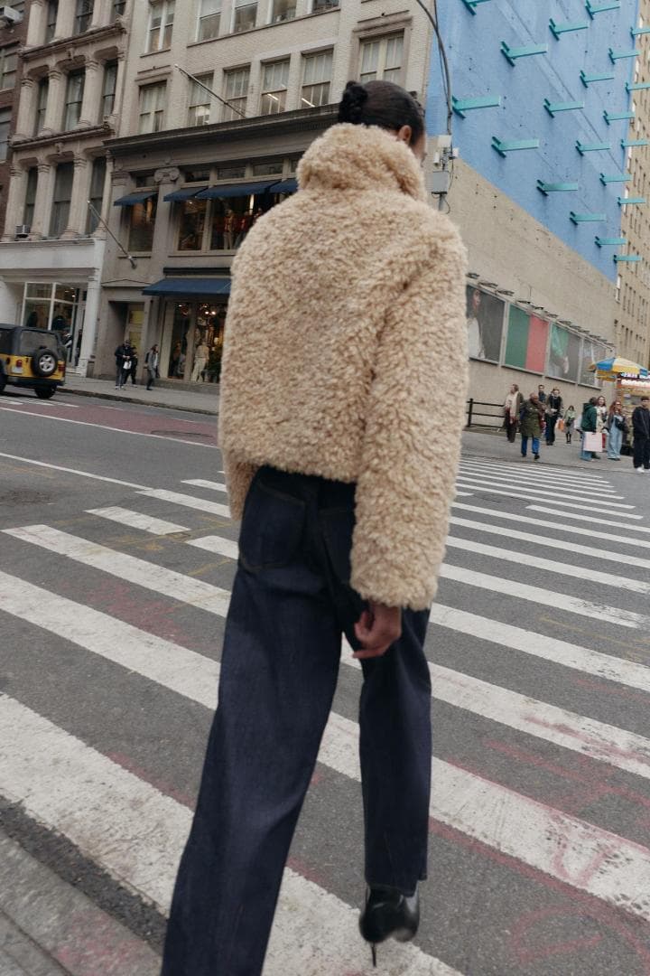 【完売品】 ZARA トグルボタン フェイクファージャケット L