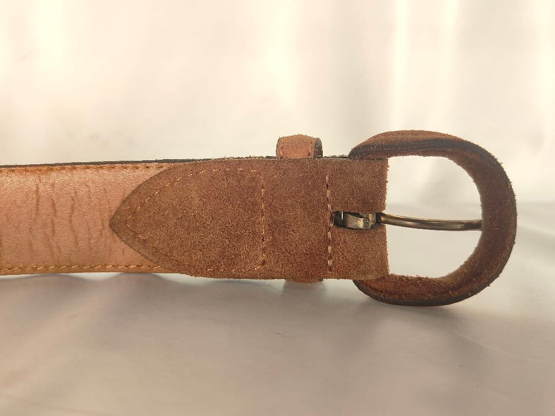 【ヴィンテージ】ポロラルフローレン　高級スエード ドレスベルト　USA製 正規品