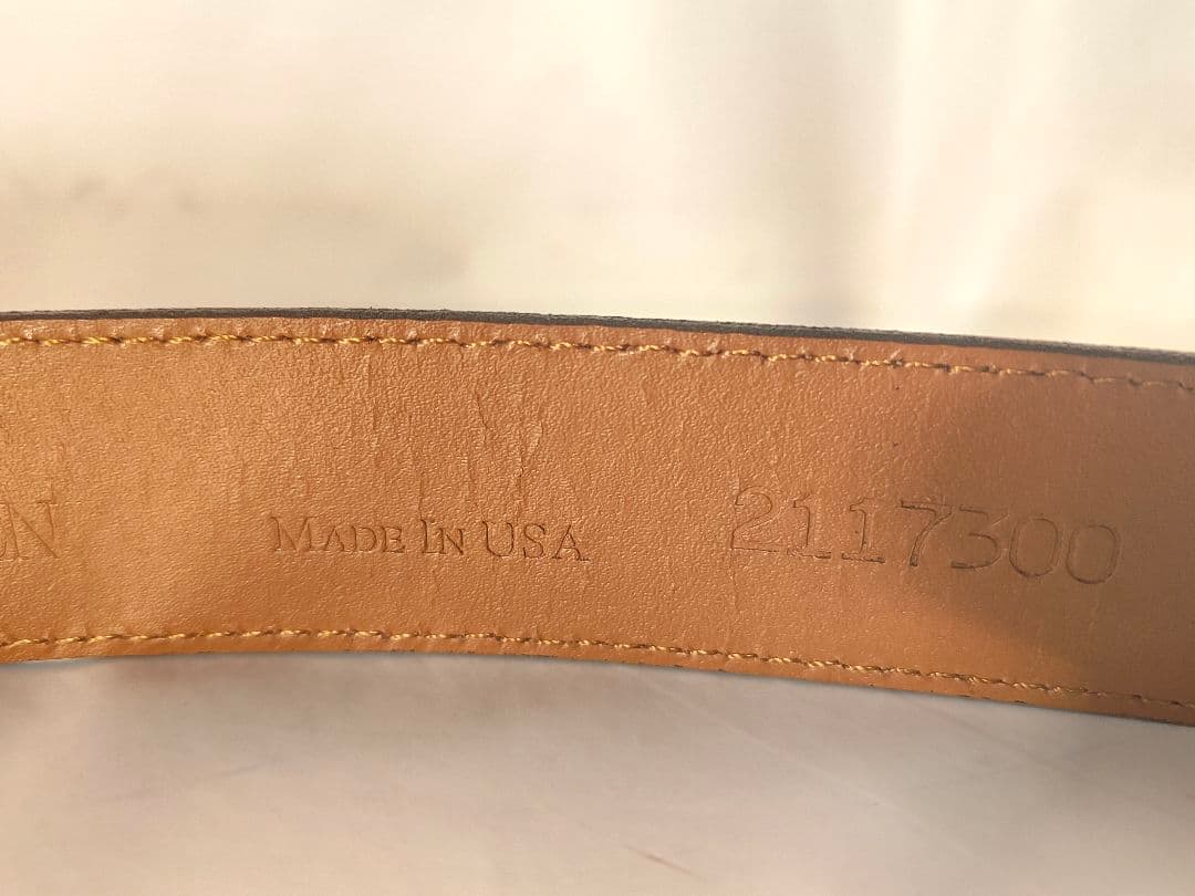 【ヴィンテージ】ポロラルフローレン　高級スエード ドレスベルト　USA製 正規品