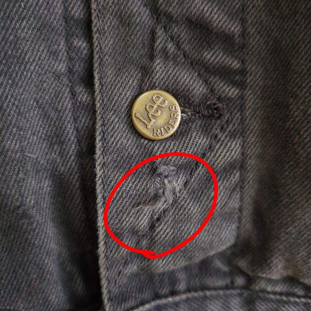 極上フェード　Lee リー　ブラック デニムジャケット XL　墨黒