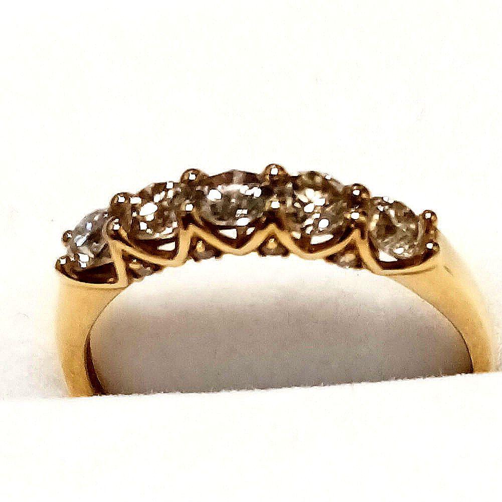 K18金YG、ブラウンダイヤ、1.0ctリング、２２号、刻印有ます！