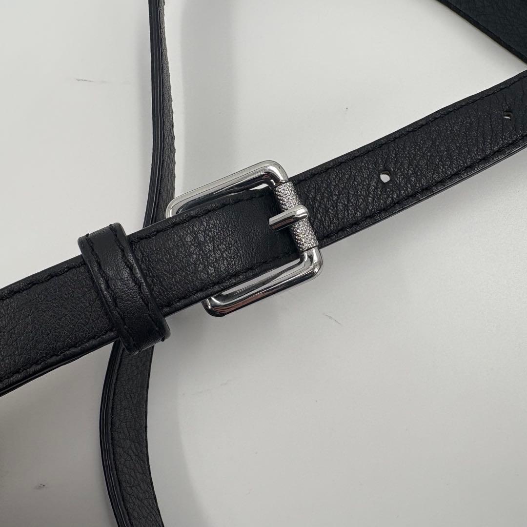 美品　DIESEL ディーゼル ショルダーバッグ 黒 レザー デニム 817