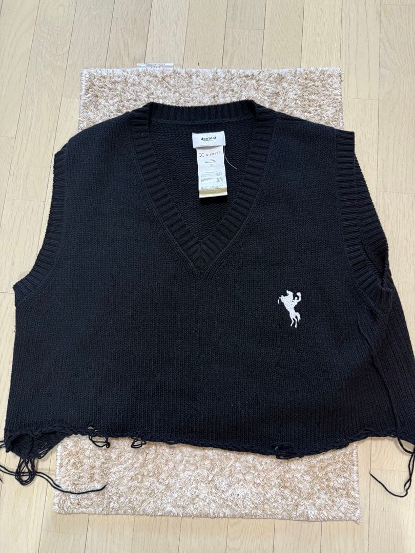 【中古】doublet midwest 別注 ベスト クロ