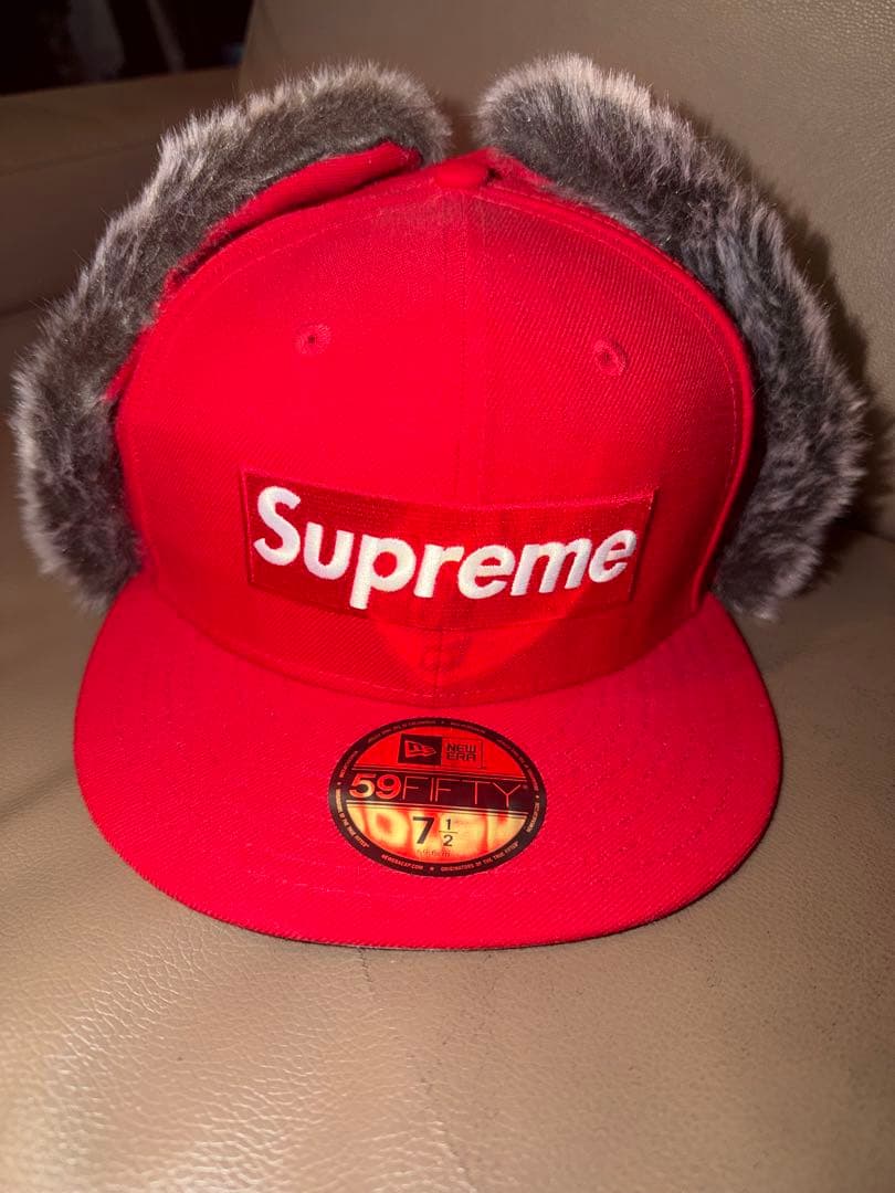 【未使用】Supreme レッド ベースボールキャップ 7 1/2