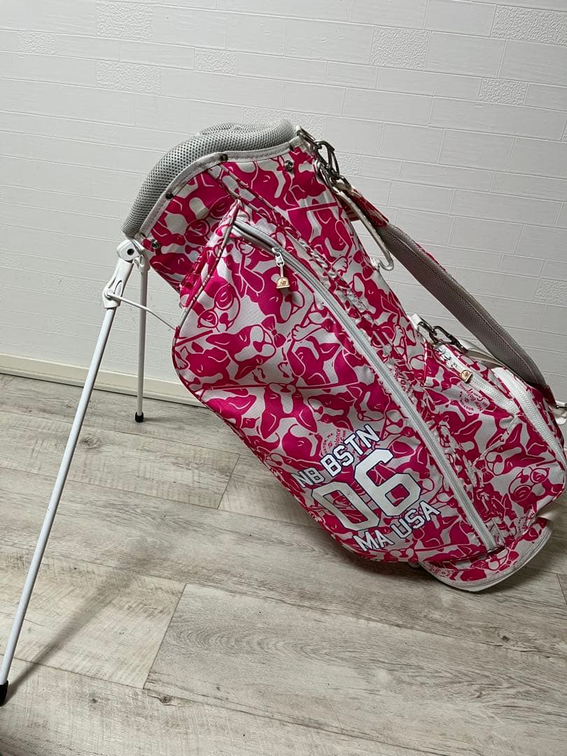 NB BSTN ゴルフバッグ 06 ピンク・ホワイト