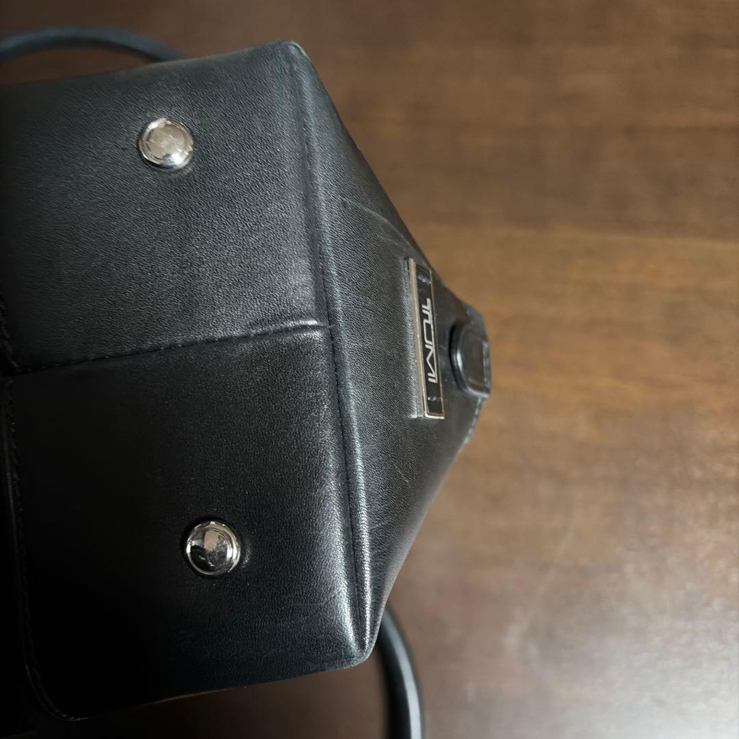 TUMI 黒 レザー ビジネスバッグ