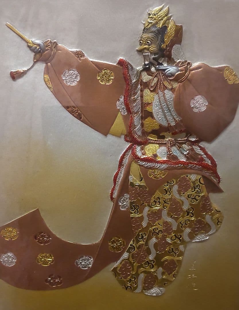 ✨限定値下げ！蘭陵王舞楽縁起 彫金家 帖佐美行 彫金額装