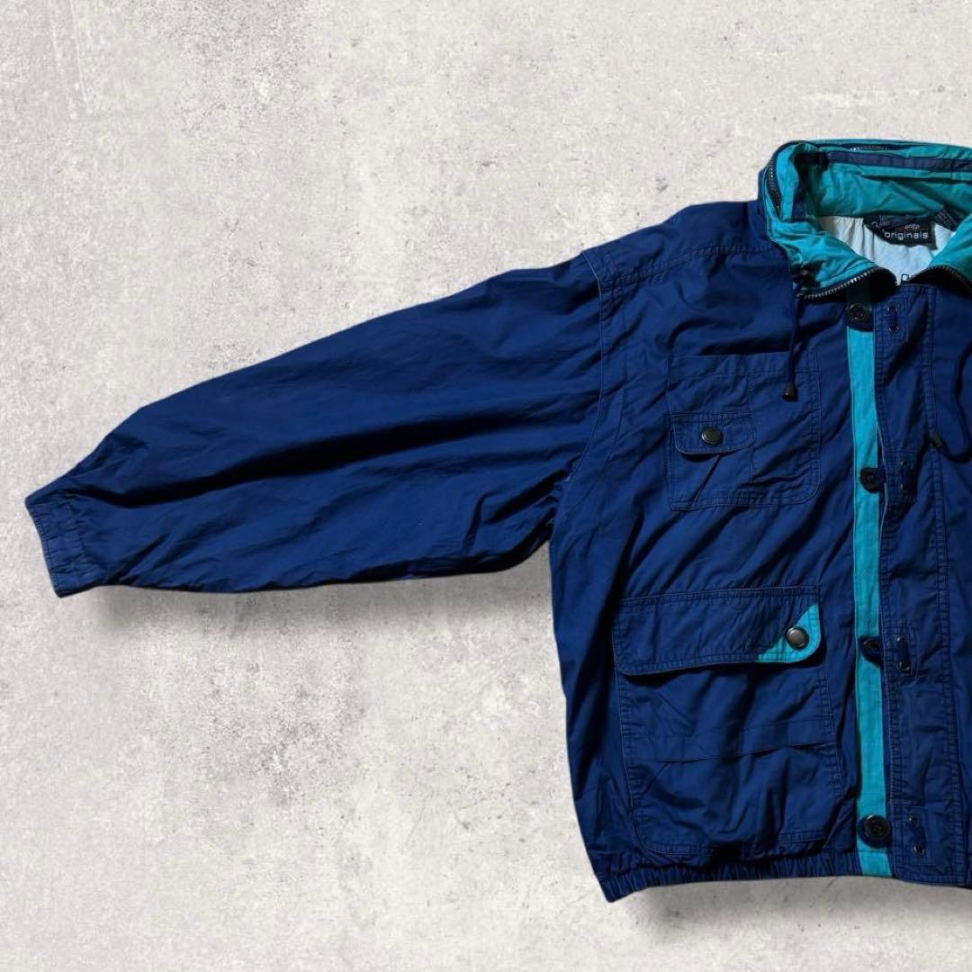 90s Disneyナイロンジャケット紺ネイビーミッキーマウス刺繍パッカブル古着