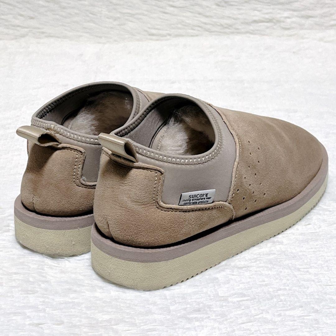 【極美品】 SUICOKE スイコック ムートン スリッポン ベージュ 23cm