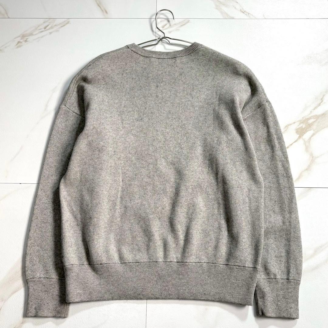【極美品】エブール カシミヤ混 スウェット ニット クルーネック F グレー