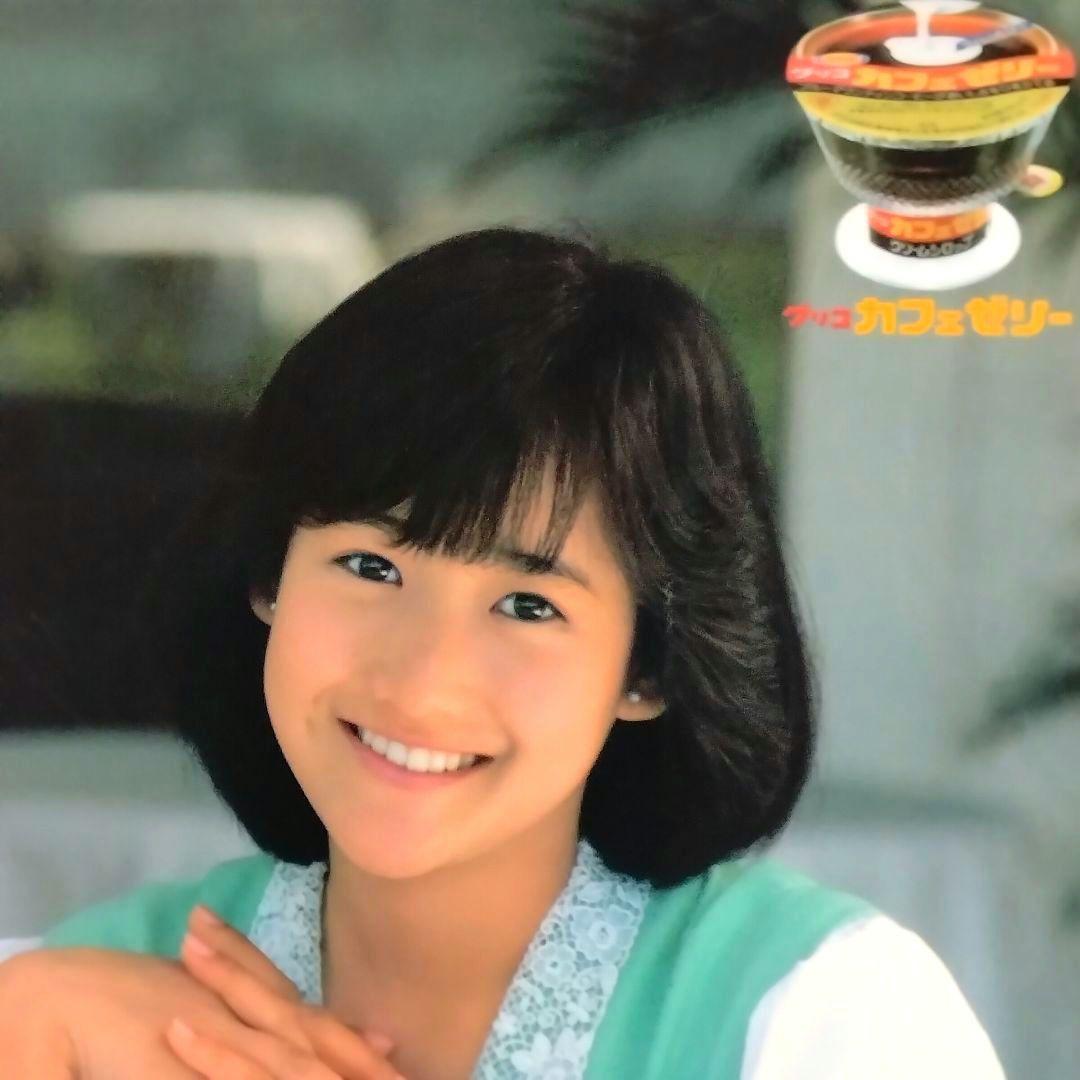 一*郎様 ★岡田有希子★グリコ カフェゼリー★下敷き★おまけ付★昭和レトロ★非売