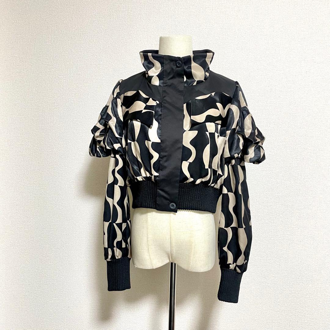 エイココンドウ 幾何学模様 変形 アマディススリーブ ジャケット ブルゾン