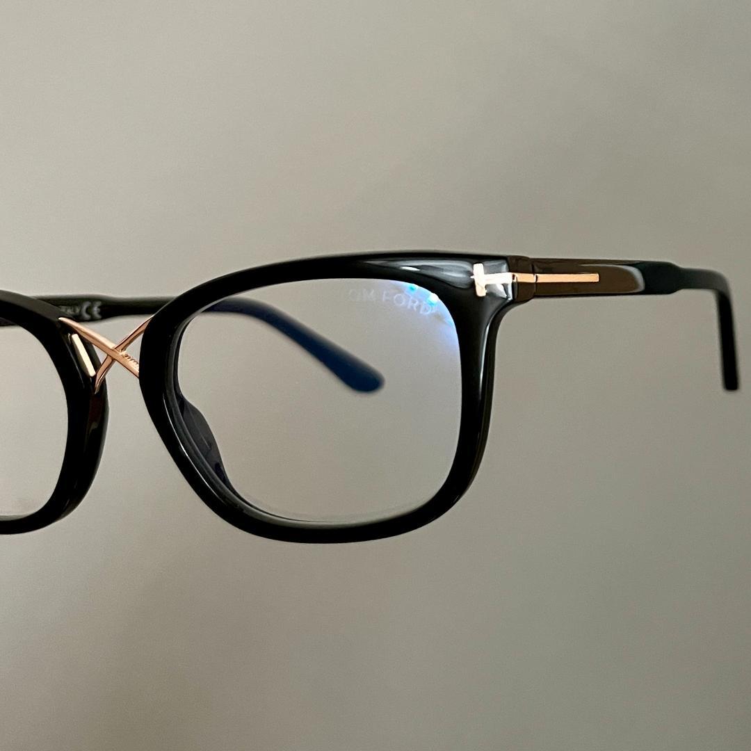 トムフォード メガネ スクエア ブラック ゴールド 黒 金 かわいい 男女兼用