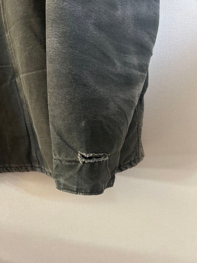 00s USA製 Carhartt ミシガンチョアコート モスグリーン ボロ