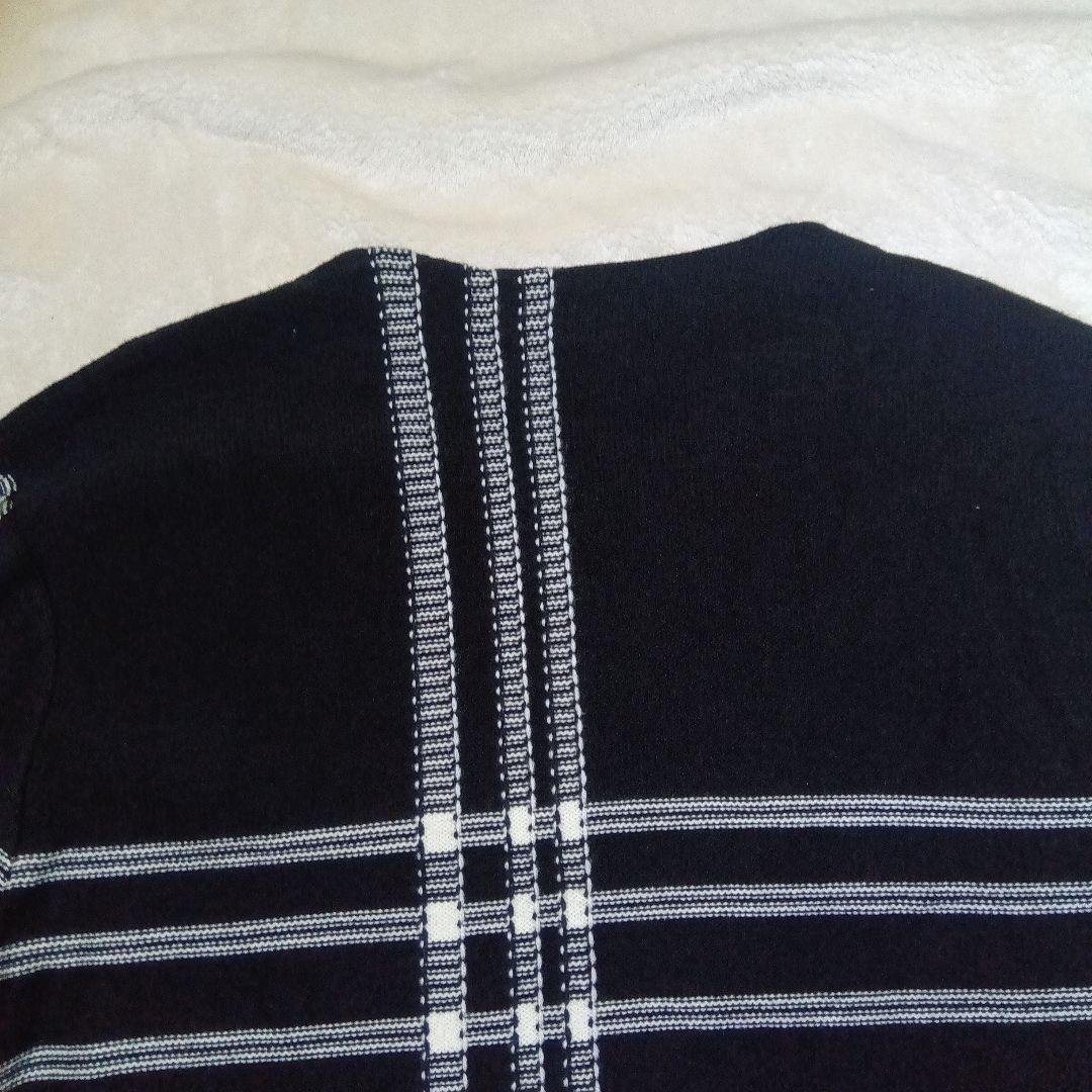 ほぼ新品　Fred Perry フレッドペリー　チェック　 ニット 黒　　L