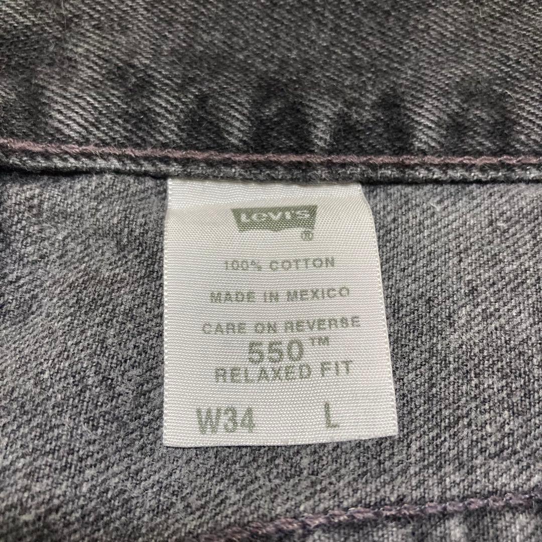リーバイス　Levis 550 ブラック デニム ショーツ　ハーフパンツ　34