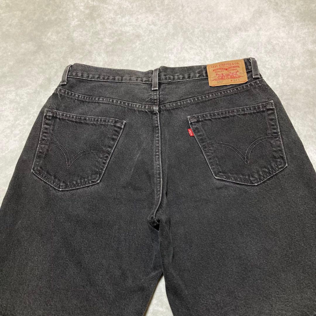 リーバイス　Levis 550 ブラック デニム ショーツ　ハーフパンツ　34