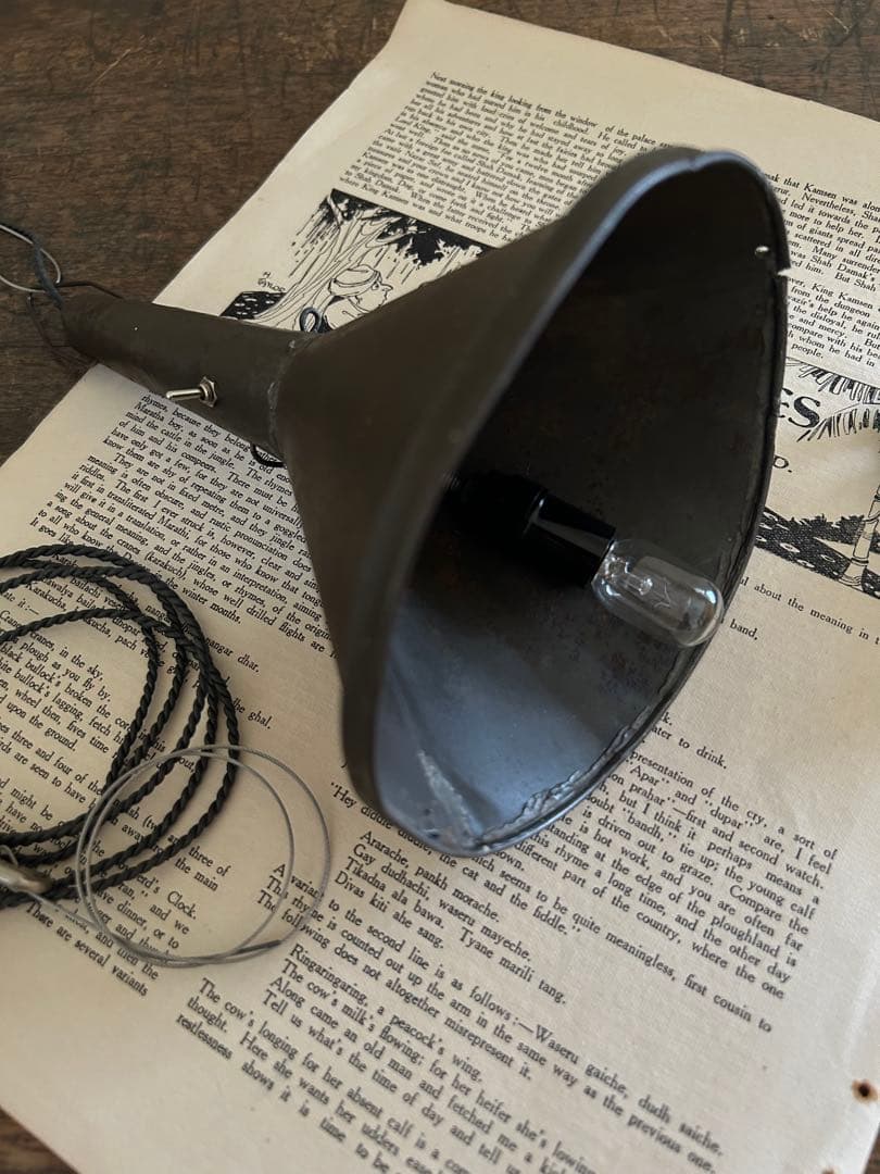 ワイヤーレール照明　古道具照明長さ調整　ワイヤーフック照明 ペンダントライト