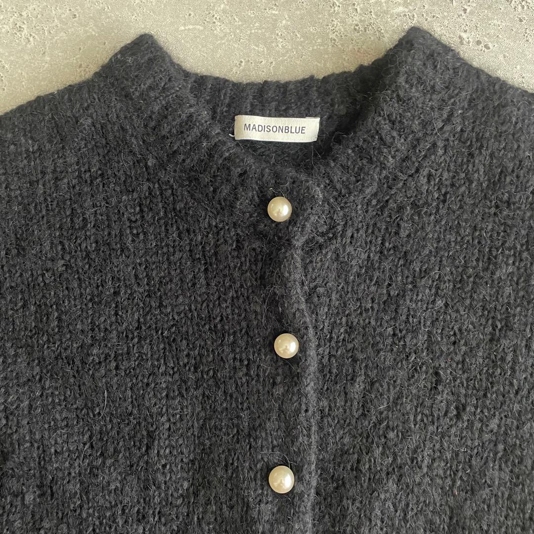 MADISONBLUE PETIT CD MOHAIR パール カーディガン