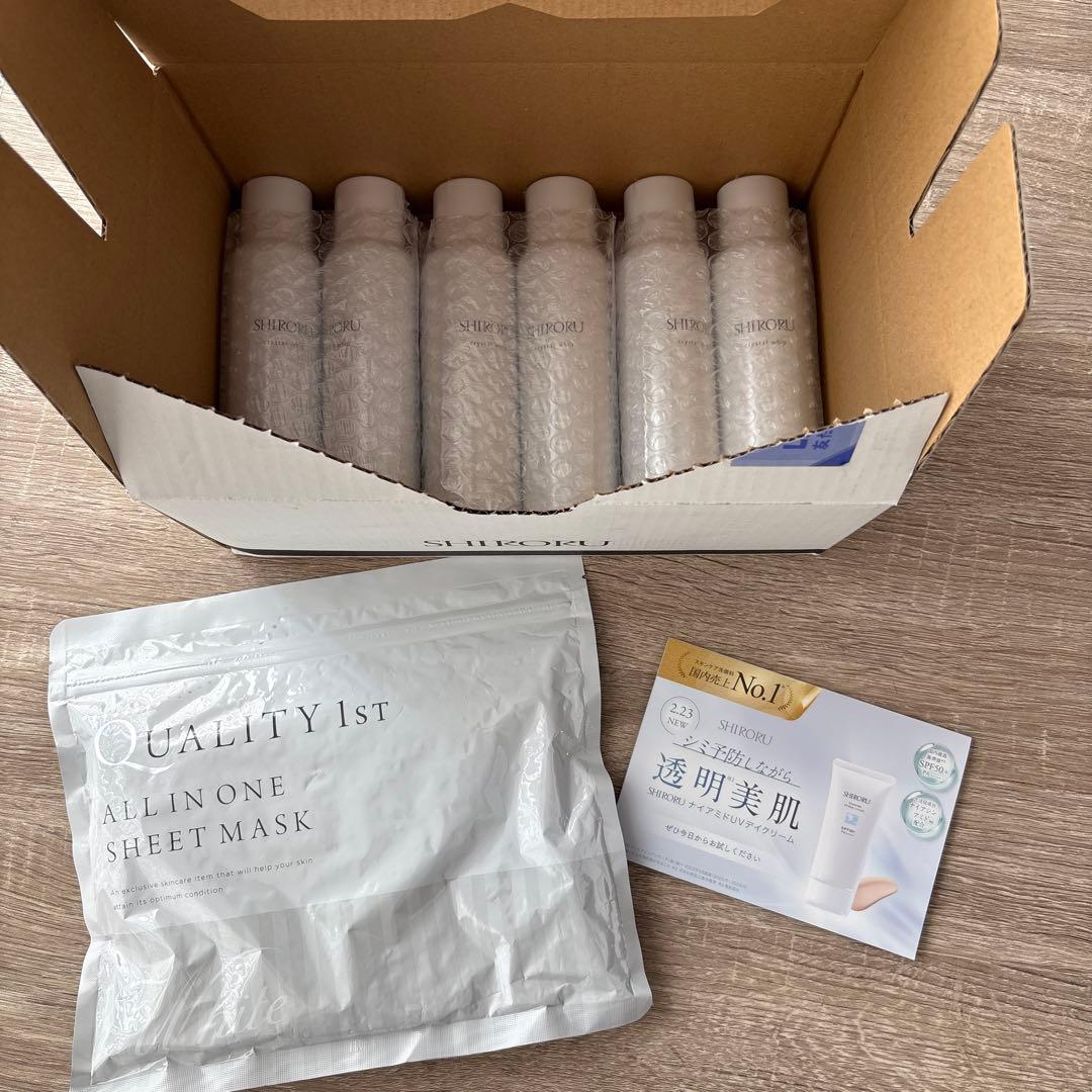 SHIRORU クリスタルホイップ6本+クオリティファースト　シートマスク