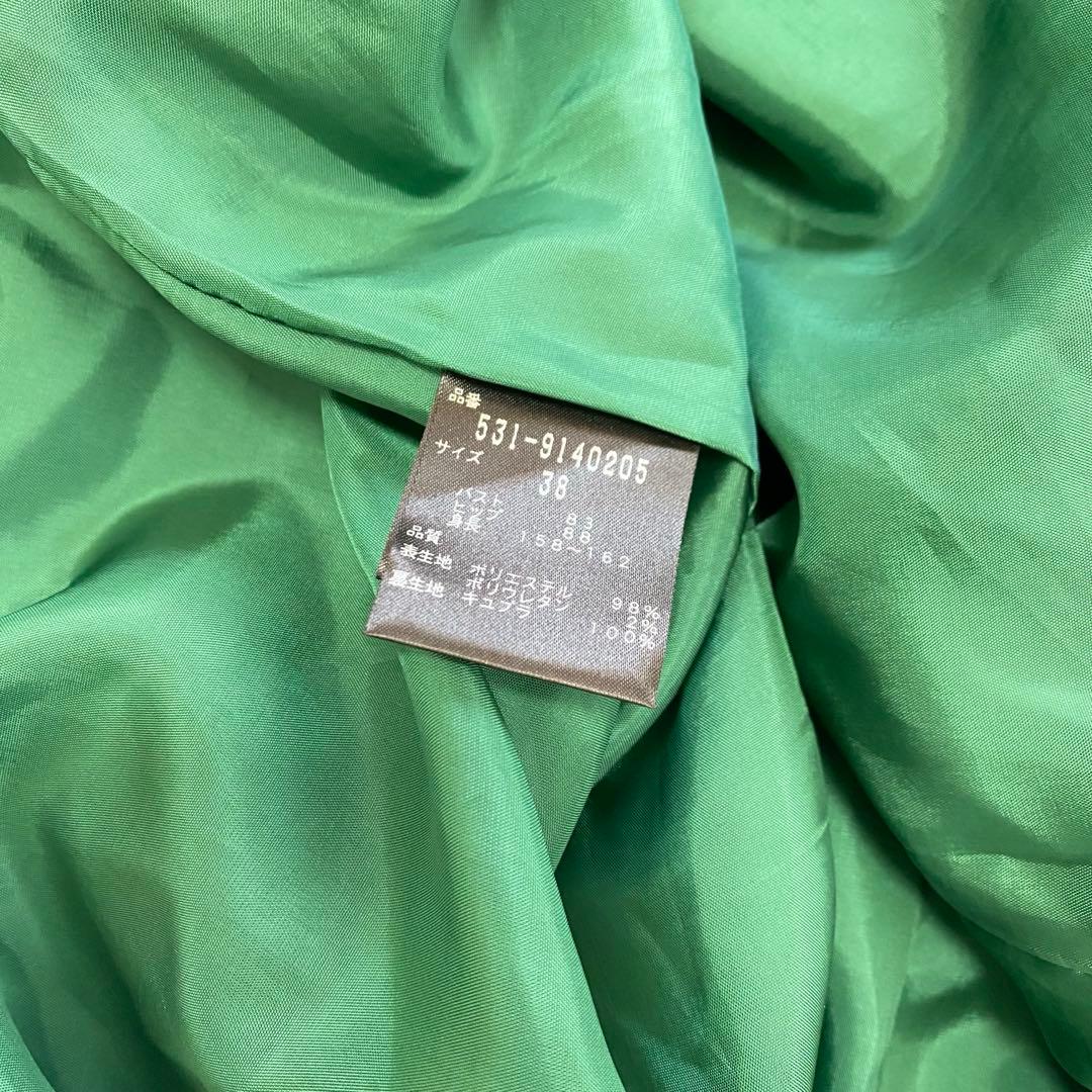 美品 ADORE アドーア ライトアムンゼンワンピース グリーン 38