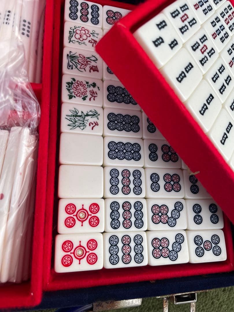 任天堂　役満ブルー　麻雀牌　牌綺麗　練り牌　青　ダイヤ牌