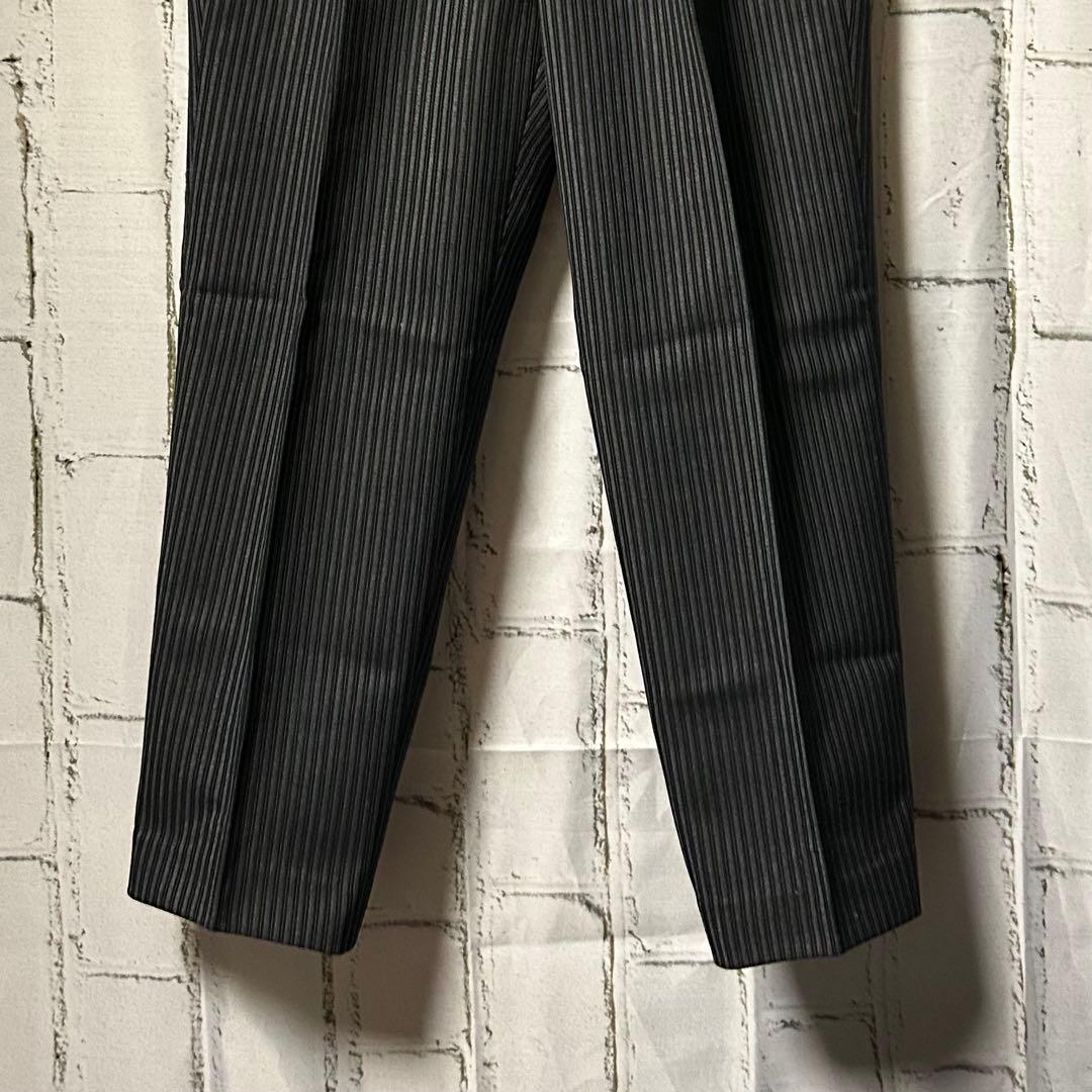 50's ヴィンテージ ストライプ スラックス パンツ チャコール 菅田将暉 L