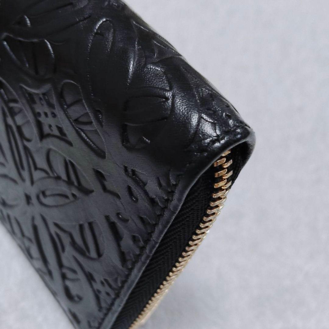 ロエベ リピートアナグラム L字財布 レザー ブラック 美品