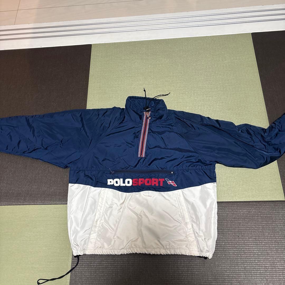 POLO SPORT ハーフジップジャケット ネイビー/ホワイト