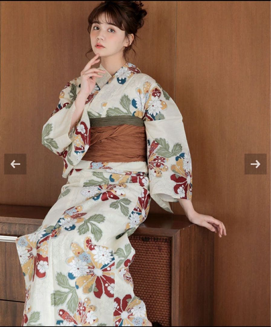 【古典菊】Dita 浴衣セット【ゆかた・帯・下駄】