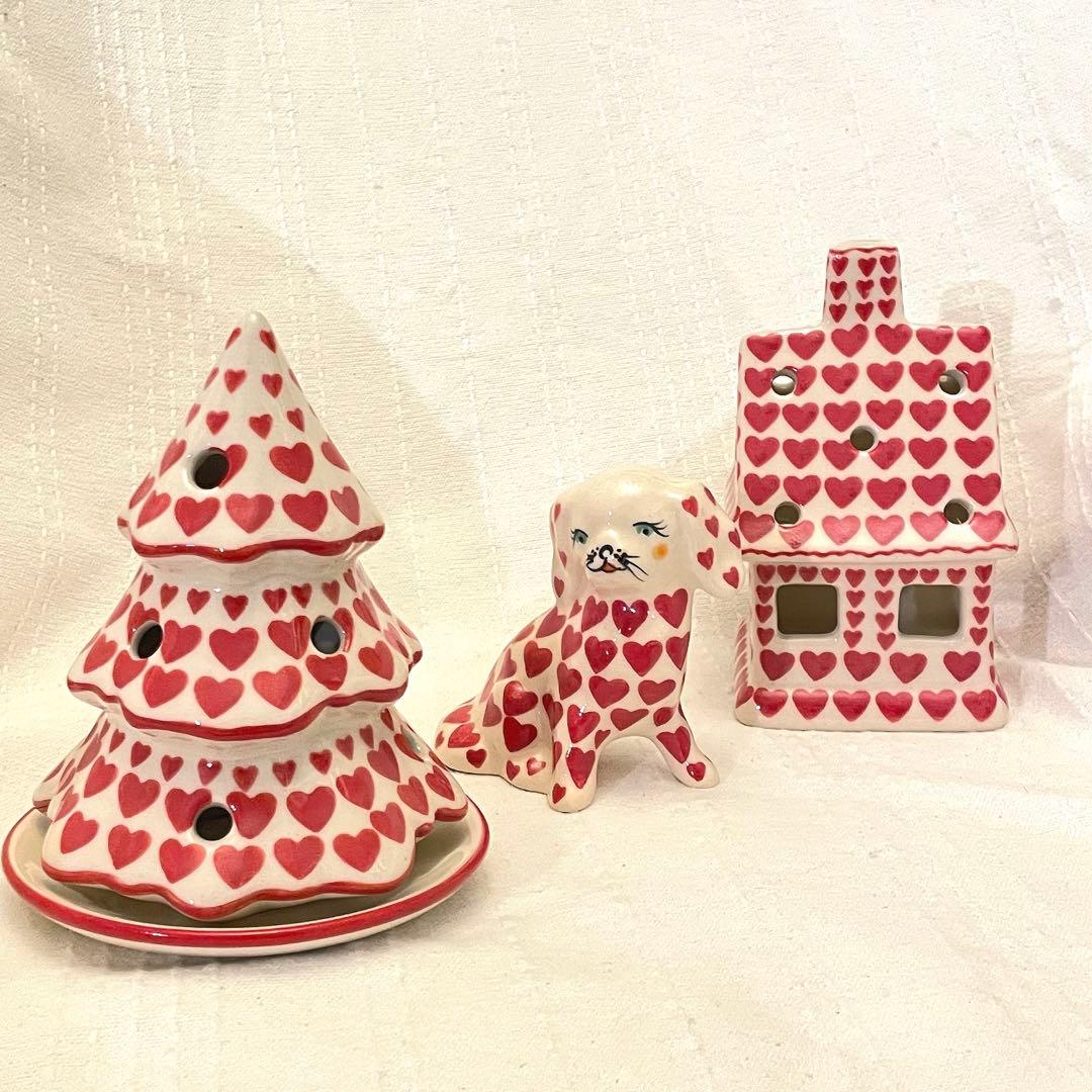 ポーリッシュポタリー　ドッグ&ハウス＆ツリー