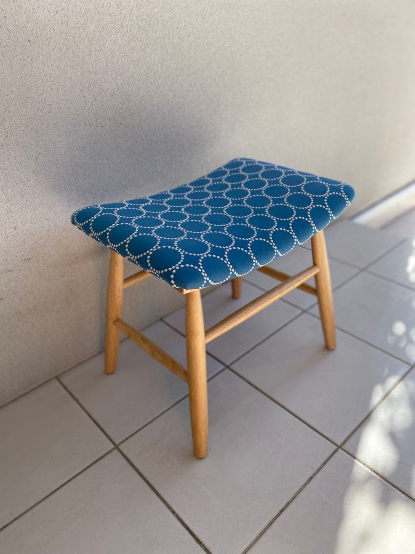 ミナペルホネン タンバリン dop ブルー スツール ハンドメイド