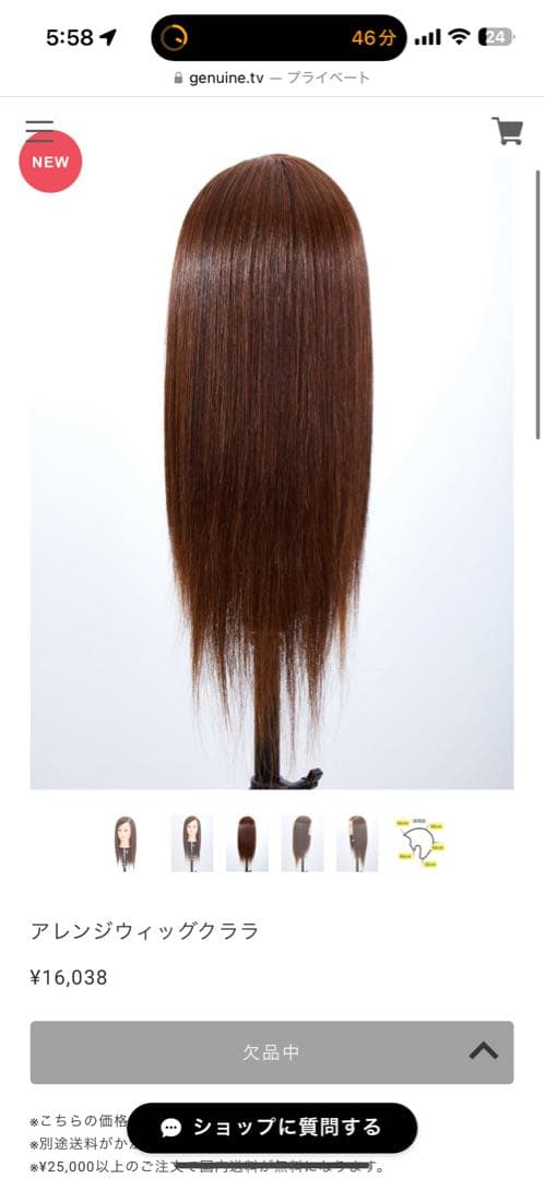 (人気)N.B.A.A アップウィッグ　アレンジウィッグ　クララ