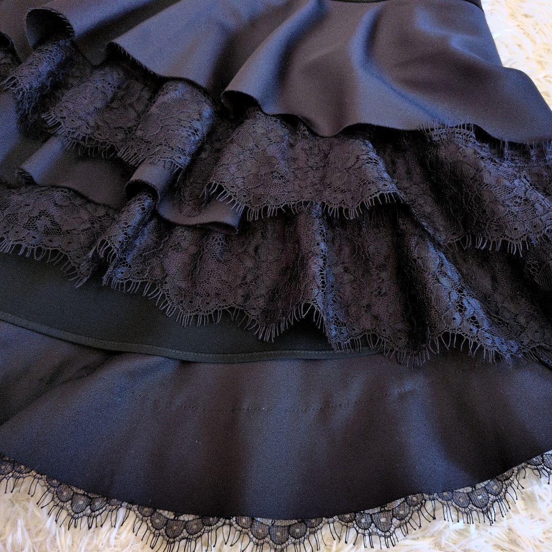 日本製★FOXEY　チュニック　フリル　花柄レース　光沢　40