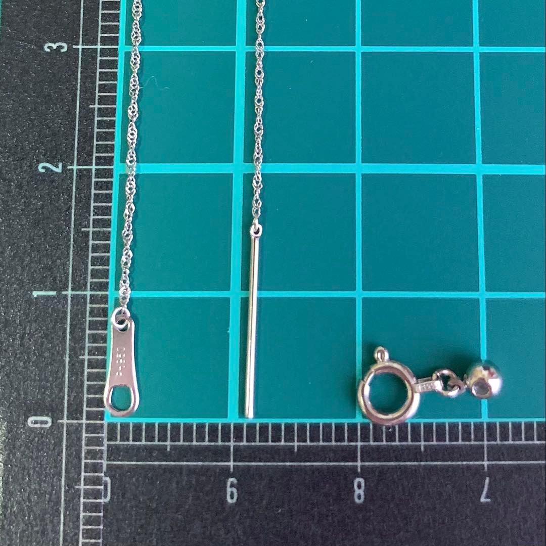 未使用◇Pt950 スクリューチェーンネックレス 日本製 プラチナ 白金 白銀色