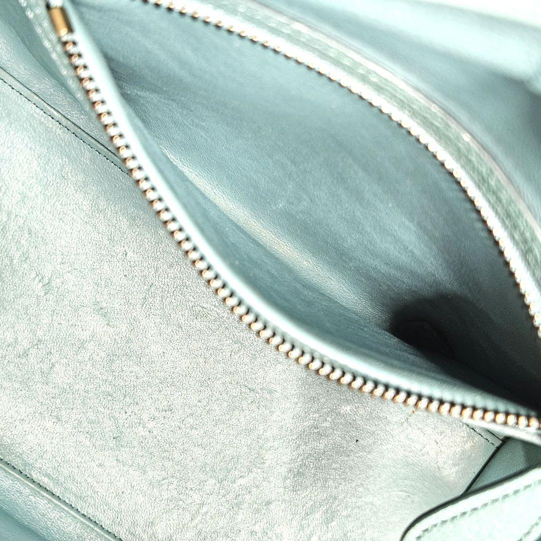 CELINE セリーヌ ラゲージ マイクロショッパー ハンドバッグ グリーン